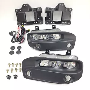 Built-in LED Fog Lights Fit 2019-2024 Ram 2500 3500 Wire Bezel Bracket Switch - Picture 1 of 10