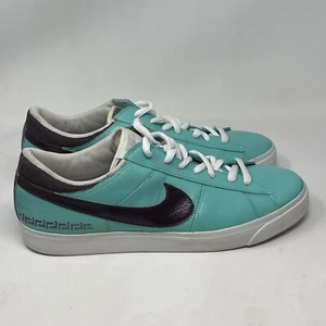 Nike Match Supreme Sneakers Mens 13 Azure Blue Leather Athletic Shoes 631656-110 - Picture 1 of 15