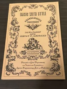 BASIC with Style Hayden book company vintage computer programming 1978 nice cond - Picture 1 of 11