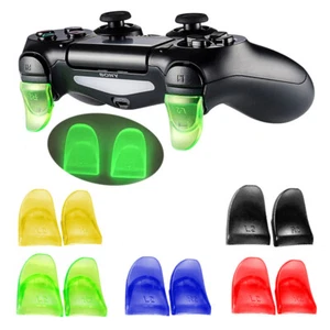 for PS4 Controller Gamepad Trigger Buttons L2 R2 Extenders Silicone Caps - Picture 1 of 13