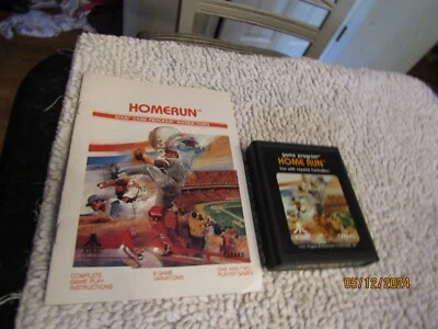Vintage Atari Homerun Baseball Game Program Cartridge CX2623 1978 w Instructions - Image 1 of 4