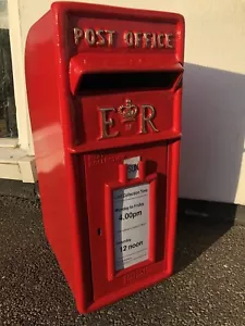 Post Box Cast Iron Post Office ER Red British Post box Reproduction - Picture 1 of 12
