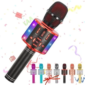 Karaoke Microphone Machine Toys for kids Bluetooth Microphone,LEDLight(Bulk3Sets - Picture 1 of 12