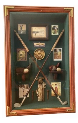 Golf Historia Evolución del Juego Caja de Sombras Marco de Exhibición Colgante de Pared 13 x 20 Foto 1 de 4
