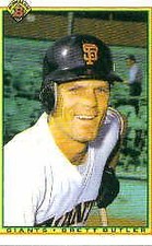 1990 Bowman San Francisco Giants Baseball Card #237 Brett Butler