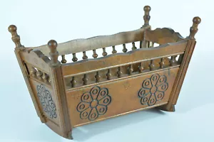 Bretonisch / Bretagne Holz Miniatur Roll Halterung Handgeschnitzt Möbel - Bild 1 von 8