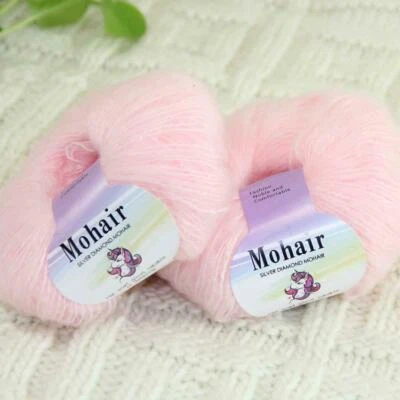 Sale New 2BallsX25g Luxury Soft Mohair Lace Wrap Shawl Hand Knit Crochet Yarn 03 - Image 1 of 4