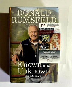 Donald Rumsfeld JSA COA Authenticated SIGNED Memoir - Autograph - Picture 1 of 12