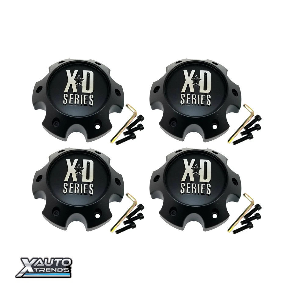 4 x Tapa central de rueda serie XD - negro satinado 1079L145ASB-H42 Foto 1 de 1