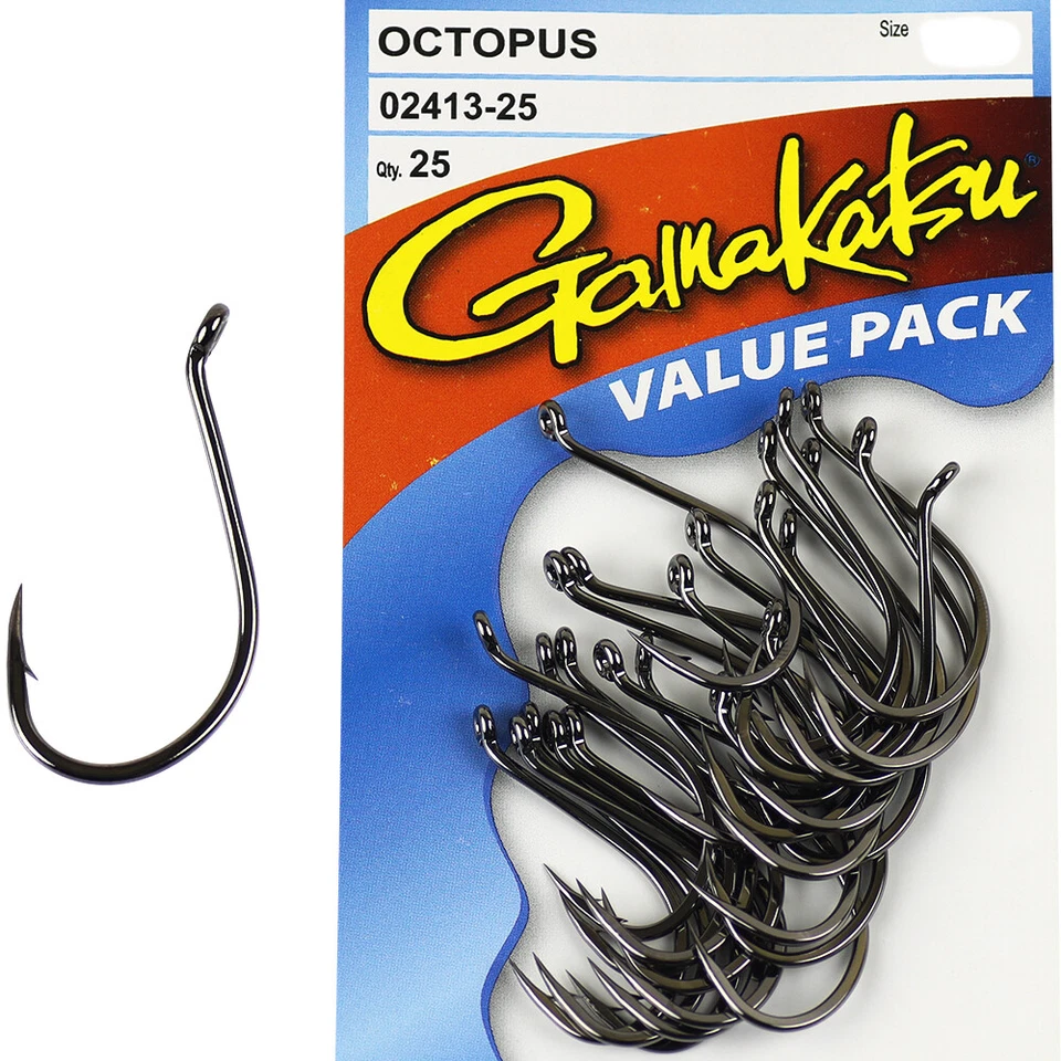 Gamakatsu Octopus Hooks Size 4/0 Value Pack of 25