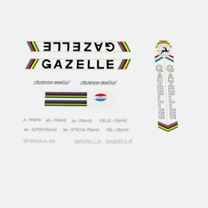 Gazelle champion mondial decals, Sticker N.45 - Schwarz/Weiß - Bild 1 von 1