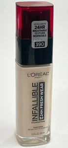 L'Oreal Infallible 24H Fresh Wear Foundation - 390 Snow - 1 fl oz / 30ml Spf 25 - Picture 1 of 3