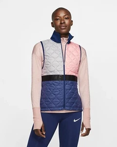 Women’s Nike Aerolayer Running Vest BV3869 697 Void/Atmosphere Grey Size XS - Picture 1 of 8