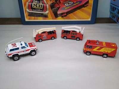 MATCHBOX 1980s Fire And Rescue Lot Of 4 Vehicles EXC!!! - Image 1 of 4