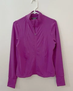 Chaqueta de Yoga DANSKIN Contorno Talla S Magenta Cremallera Completa Elastizada Mangas Largas Bolsillos - Imagen 1 de 6