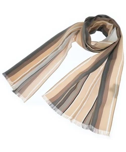 STEFANO CAU Stoles BeigexWhitexGreenetc.(Stripe Pattern) 2200601703043 - Picture 1 of 3