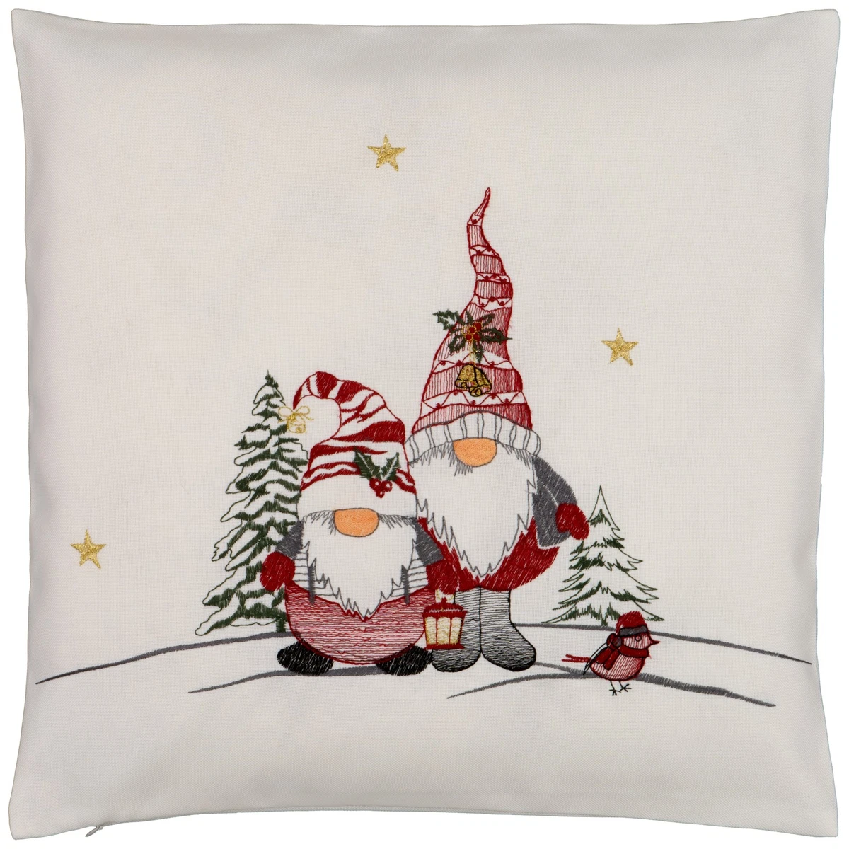 Zierkissen Weihnachten/Zweige – 45x45 Cm, Mit Füllung Und Bezug, Landhausstil, Waschbar