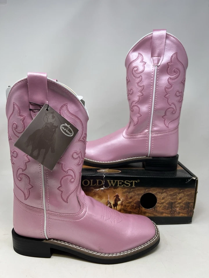 NUEVA Bota Old West Niños Talla 3 Rosa Foto 1 de 4