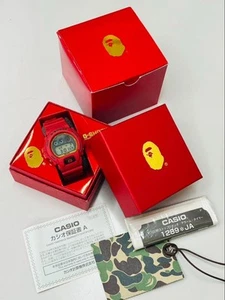 G-SHOCK CASIO DW-6900 APE BAPE collaboration limited edition Red 2000 limited - Picture 1 of 9