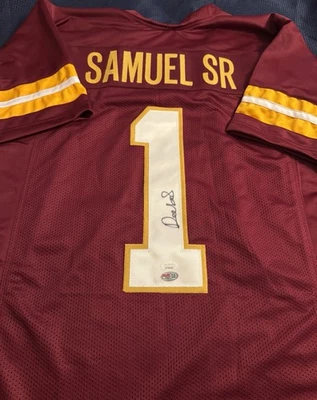 DEEBO SAMUEL Signed/Auto Washington Commanders Pro Style Jersey JSA Holo🔥 - Image 1 of 4