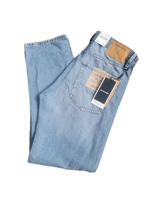 Jack & Jones Chris Straight Leg Relaxed Fit Jeans Blue Denim Size W33 L34 RRP£50 - Image 1 of 4
