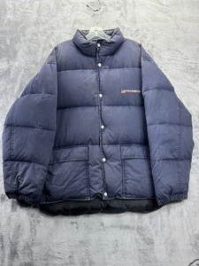 VTG Polo Jeans Co. Ralph Lauren Down Feather Puffer Jacket Medium Patina Blue RL - Picture 1 of 24
