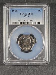 1965 U.S. Jefferson Nickel - Special Mint Set coin SMS - SP66 (PCGS) stk#3671 - Picture 1 of 6