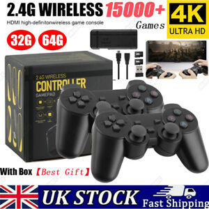 Dual Wireless 4K TV Game Stick 64G Built-in 15000 Game Retro Video Game Console.>