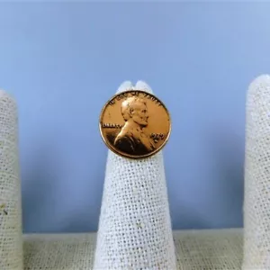 99/3111 Copper Penny Band Ring Size 3 Pinkie Ring - Picture 1 of 3
