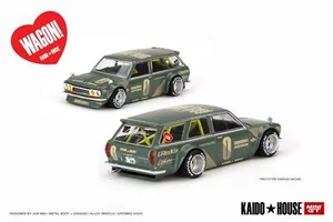 Mini GT Kaido House 1:64 Datsun Kaido 510 carro verde KHMG010 - Foto 1 di 1