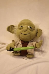 Star Wars Genuine Yoda 7" Plush with Light Saber - by Comic Images - Picture 1 of 6