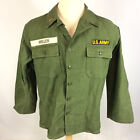 Vtg US Army Military Stencil Shirt Jacket WWII Korean Vietnam War Uniform L 