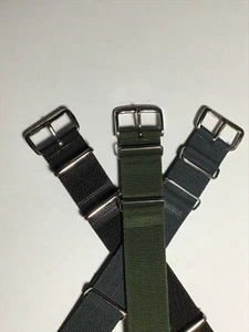Véritables bracelets Phoenix MOD UK gris amiralté, noir, vert, secondes militaires - Photo 1/1