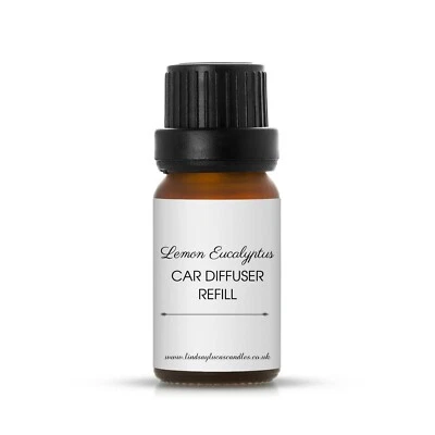 LINDSAY LUCAS Aceite esencial de eucalipto limón recarga ambientador de automóvil, aroma difusor de automóvil