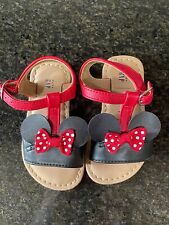 Baby Gap Minnie Mouse Disney Sandals Shoes Mouse Ears Bow Buckle Size 5