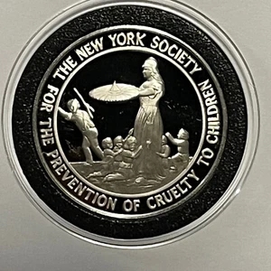New York Society 100th Anniversary Proof 20 Gramm Sterling Silber Kunstmünze rund - Bild 1 von 10