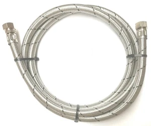 Stainless Steel Braided Water Hose 1/2" Female x 15mm  lengths  300 - 3000mm     - Picture 1 of 2