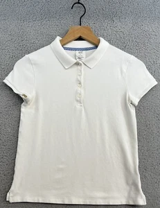 Gap Kids (6) White Pique Polo Short Sleeve Shirts School Uniform Girls Sz XL 12 - Picture 1 of 13