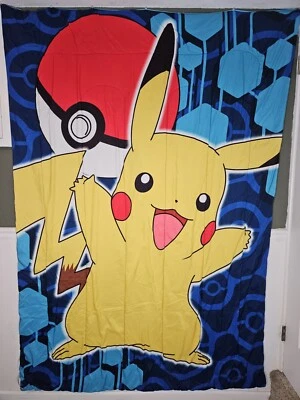 Manta edredón vintage Pokemon Pikachu 7 x 5 grandes colores Foto 1 de 4
