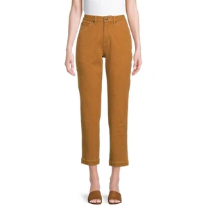 SIN LÍMITES - Pantalones de mezclilla de carpintero de tiro alto para jóvenes - MARRÓN TALLA 9 - Imagen 1 de 2