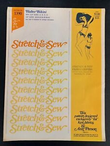 Stretch & Sew 1390 1960s 1970s Halter Bikini Pattern Adult Vintage Sewin