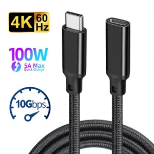 USB C Type C Male to Female Extension Cable Fast Charger 100W PD Charging Cord - Picture 1 of 14