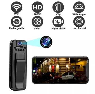 Mini Telecamera WiFi FHD Infrarossi  BodyCam Microcamera visione notturna - Immagine 1 di 4