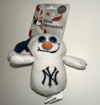 New York Yankees Christmas Ornament. Snowman Plush. New. MLB Licensed. NYY - Image 1 of 3