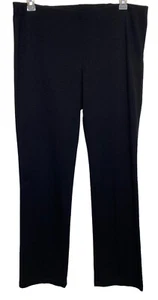 Eileen Fisher Damenhose Größe 16 schwarz Stretch gerades Bein Pull-On Lagenlook - Bild 1 von 7
