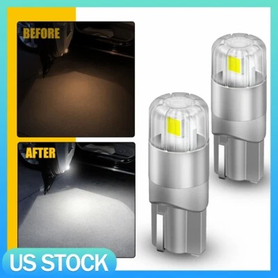 2 PIEZAS T10 194 168 W5W 2825 LED Matrícula Interior Bombilla Mapa 6000K Blanco Foto 1 de 4