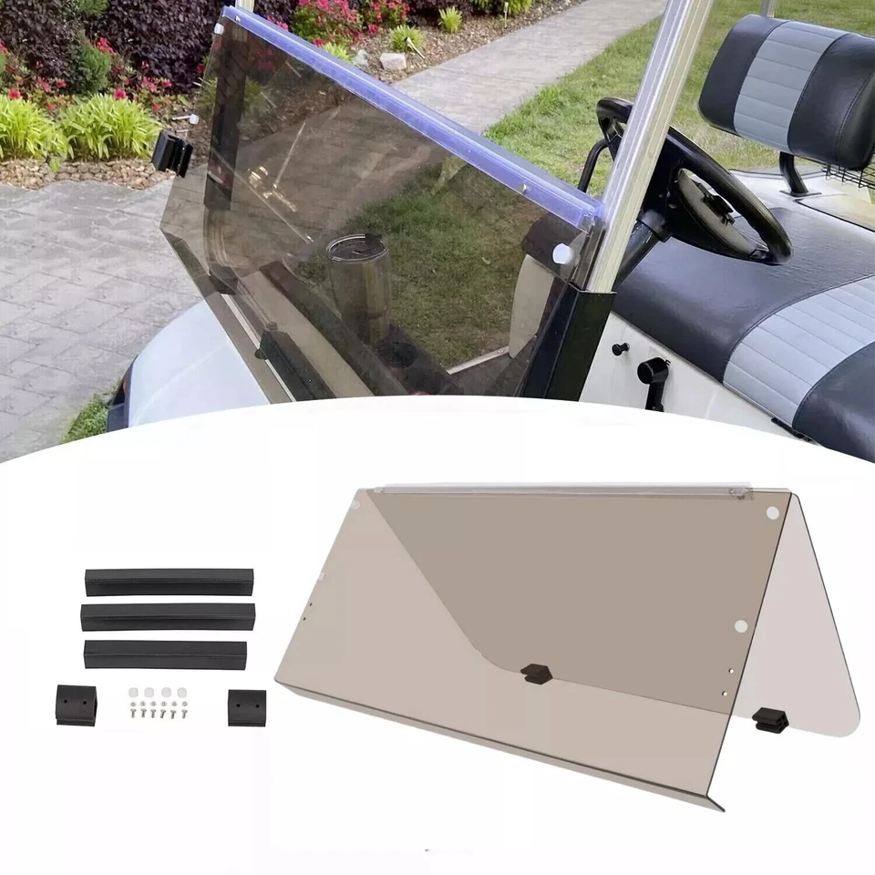 Parabrisas plegable tintado para carro de golf Yamaha G14 G16 G19 1995-03 pieza PC humo Foto 1 de 4