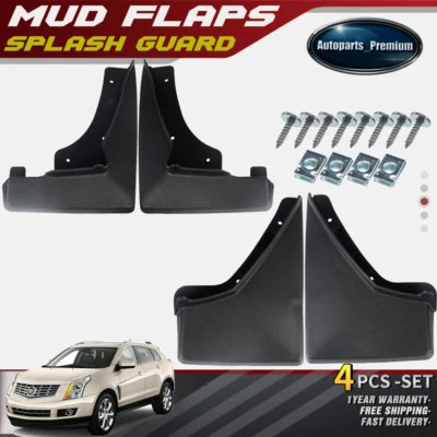4x Protectores contra salpicaduras guardabarros delanteros y traseros para Cadillac SRX 2010-2015 Foto 1 de 4