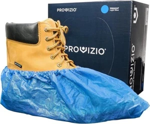 Disposable Plastic Over Shoes / Light Blue Shoe Covers (40 Pairs) - Picture 1 of 3