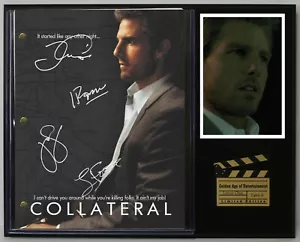 Reproducción colateral firmada guión de película exhibición de placa de madera - Imagen 1 de 7
